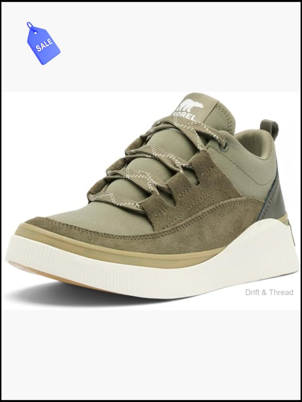 Sorel Waterproof Suede Sneakers Lace Up Round Toe